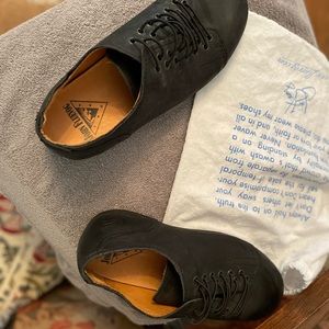 John Fluevog leather black shoes, size 7.